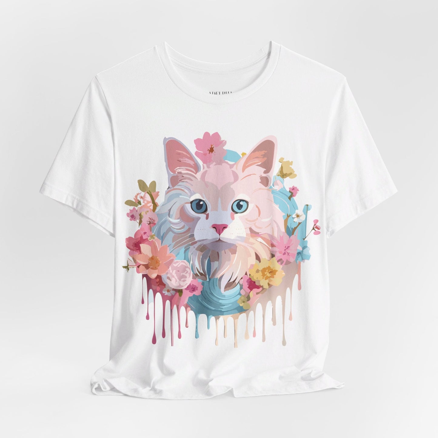 Cat Graphic T Shirt Unisex Short Sleeve Vintage Adelpha Art Tee