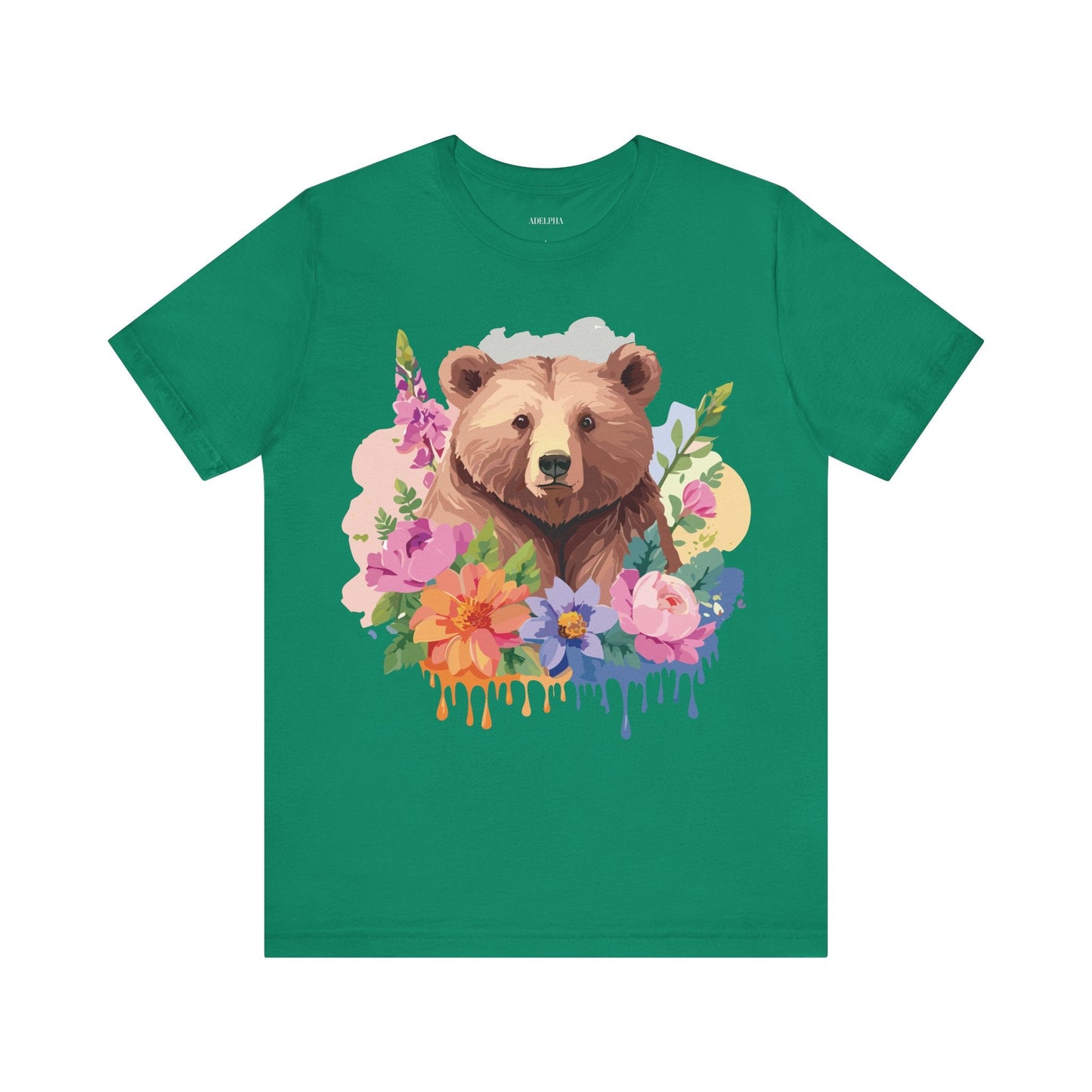 Bear Graphic Unisex 100 Cotton Short Sleeve Art Design Vintage T-Shirt 1