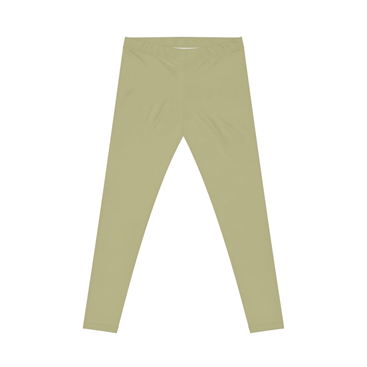 Dry Sage Color Women's Poly-Span Casual Leggings XS-2XL
