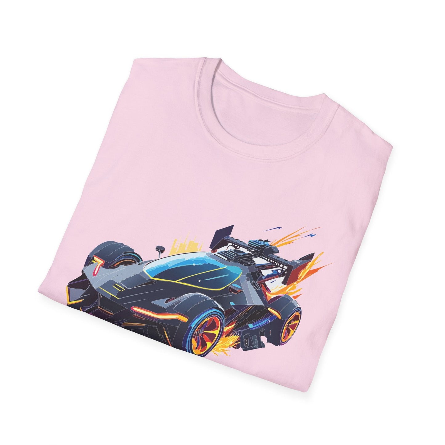 Car Graphic Unisex Cotto Softstyle Art Design with Hot Wheels Artwork Tee 2