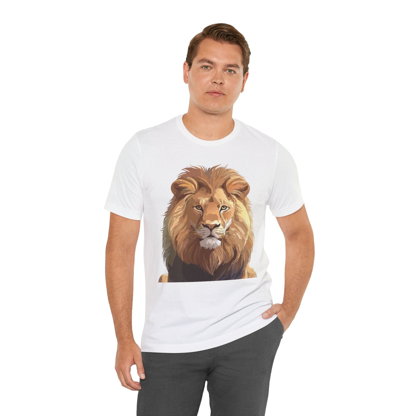 Unisex Animal Art Tee Shirt With Wild Animals Design Gildan 64000 Softstyle Cotton