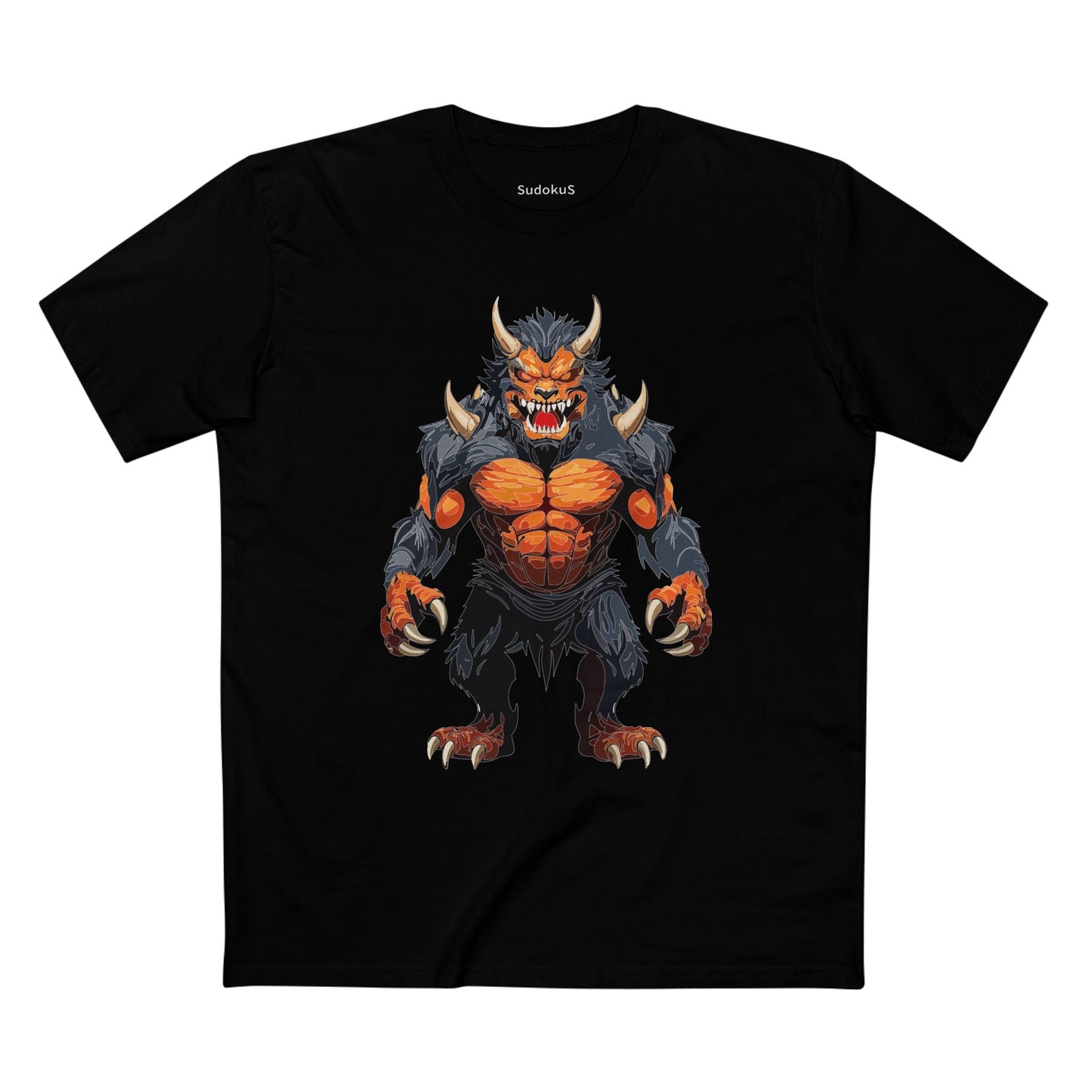 Cartoon Monsters Graphic Unisex 100 Cotton Staple Tee 7