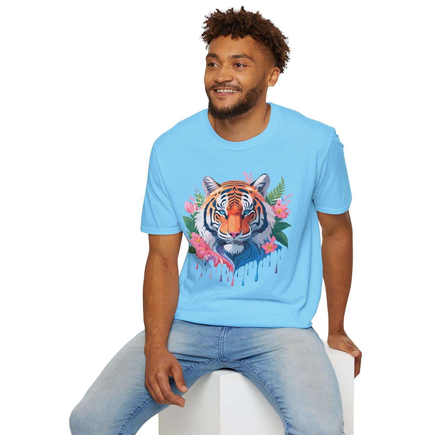 Tiger Shirt Unisex Animal Tee Softstyle Gildan 64000 Cotton Tee