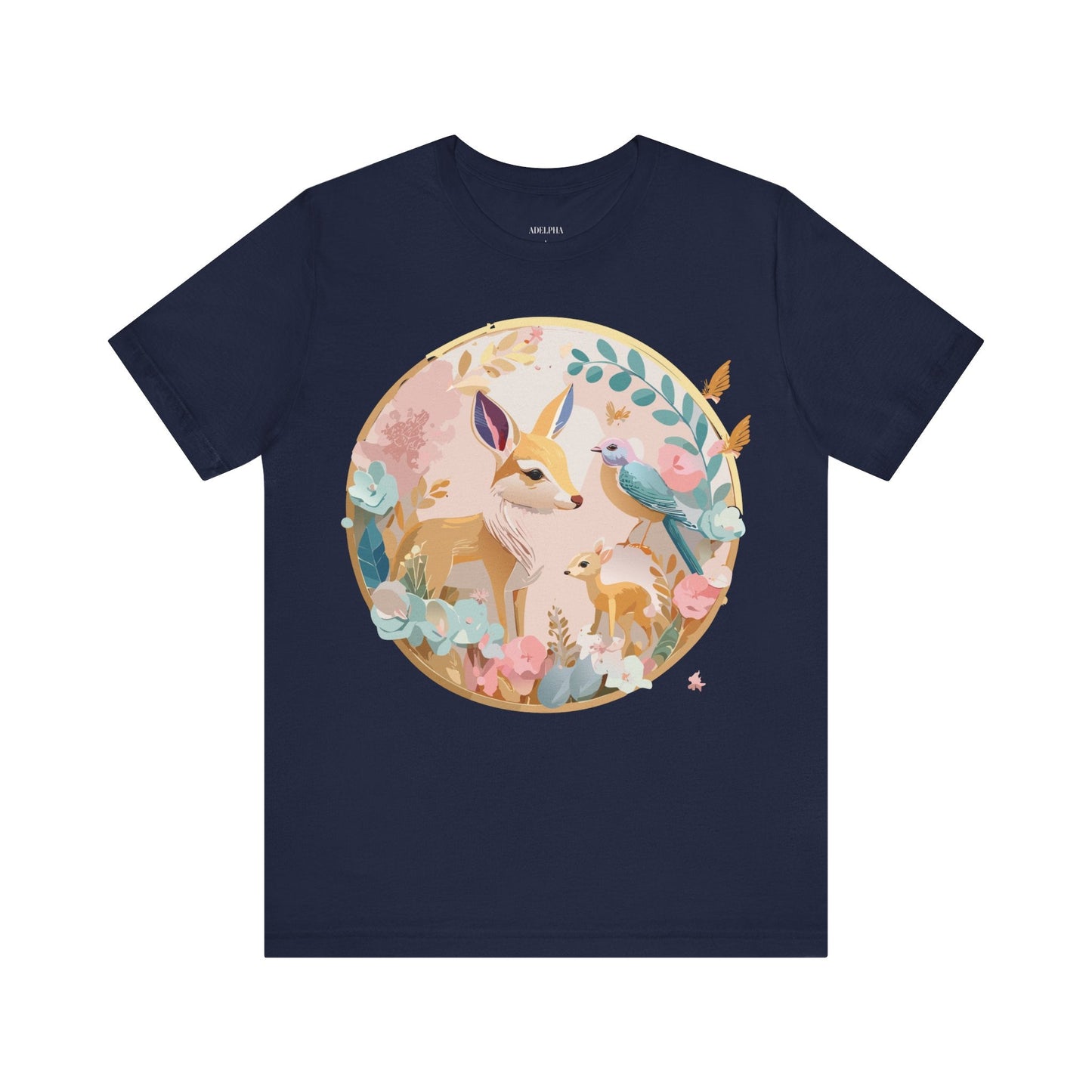Adelpha Medallion Graphic Tee Unisex Short Sleeve Shirt Vintage Inspired Art Design