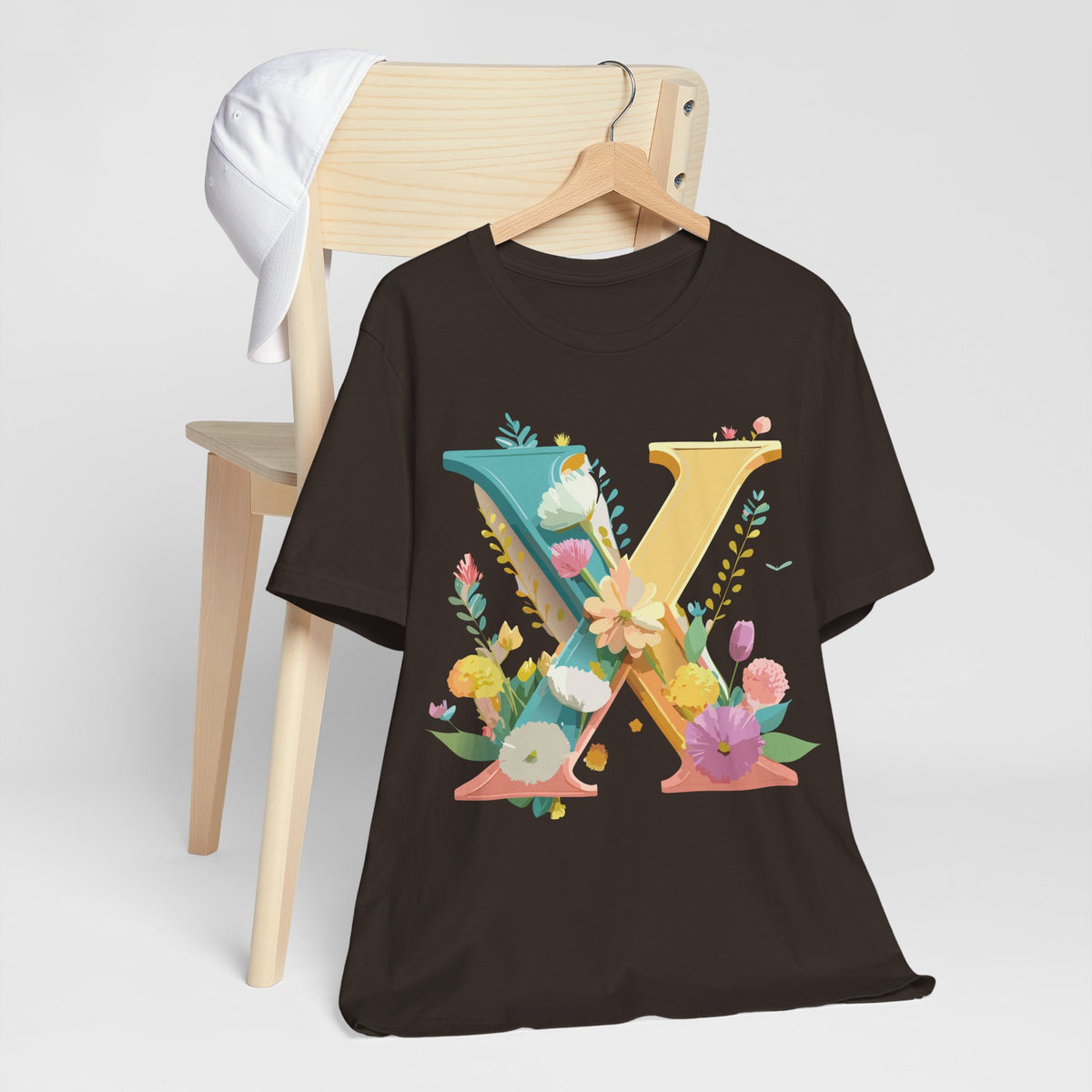 Letter X Graphic Unisex Cotton Bella+Canvas Tee with Art Letter Design