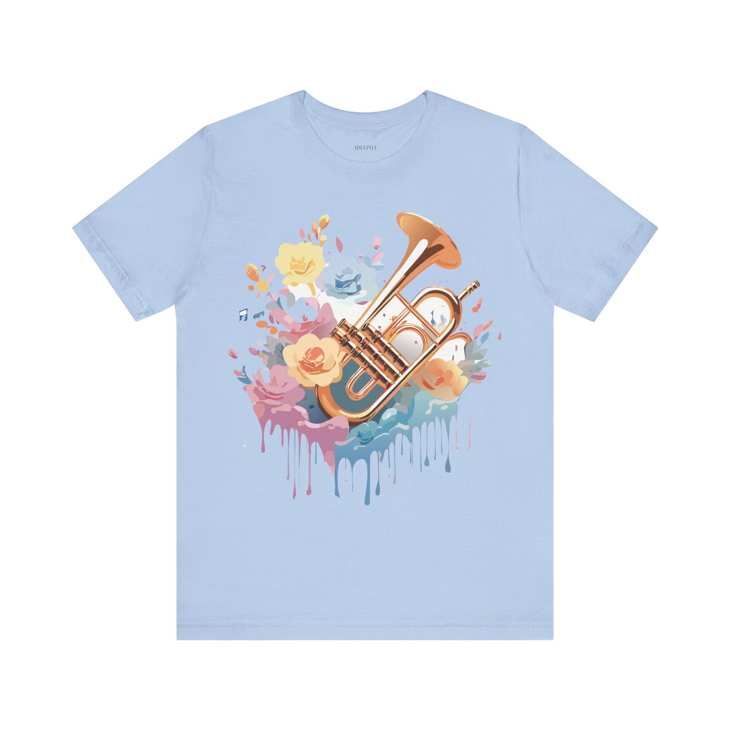 Music Graphic Unisex 100 Cotton Vintage Art with Musical Elements Tee 137
