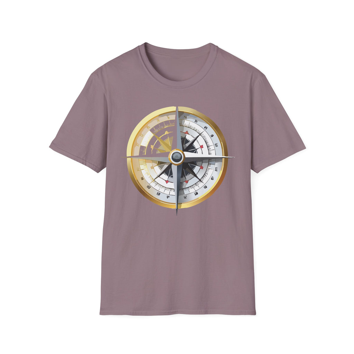 Nautical Compass Graphic T-Shirt | Vintage Explorer Graphic Design Unisex 100 Cotton Gildan T-Shirt