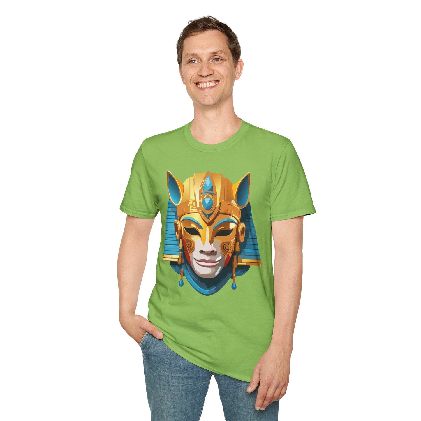 Mask Tee Shirt Unisex Gildan SoftStyle 64000 Cotton T Shirt Masquerade Design Art Graphic