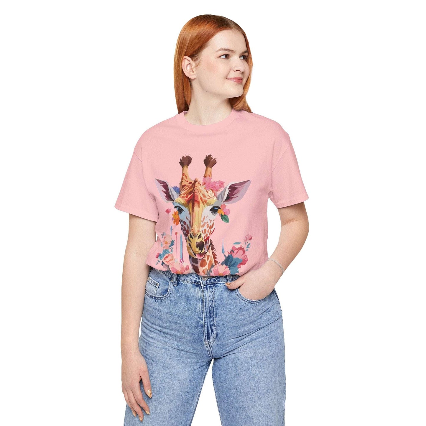Adelpha Giraffe Graphic Tee Unisex Short Sleeve Art Design Shirt Vintage Inspired Artwork