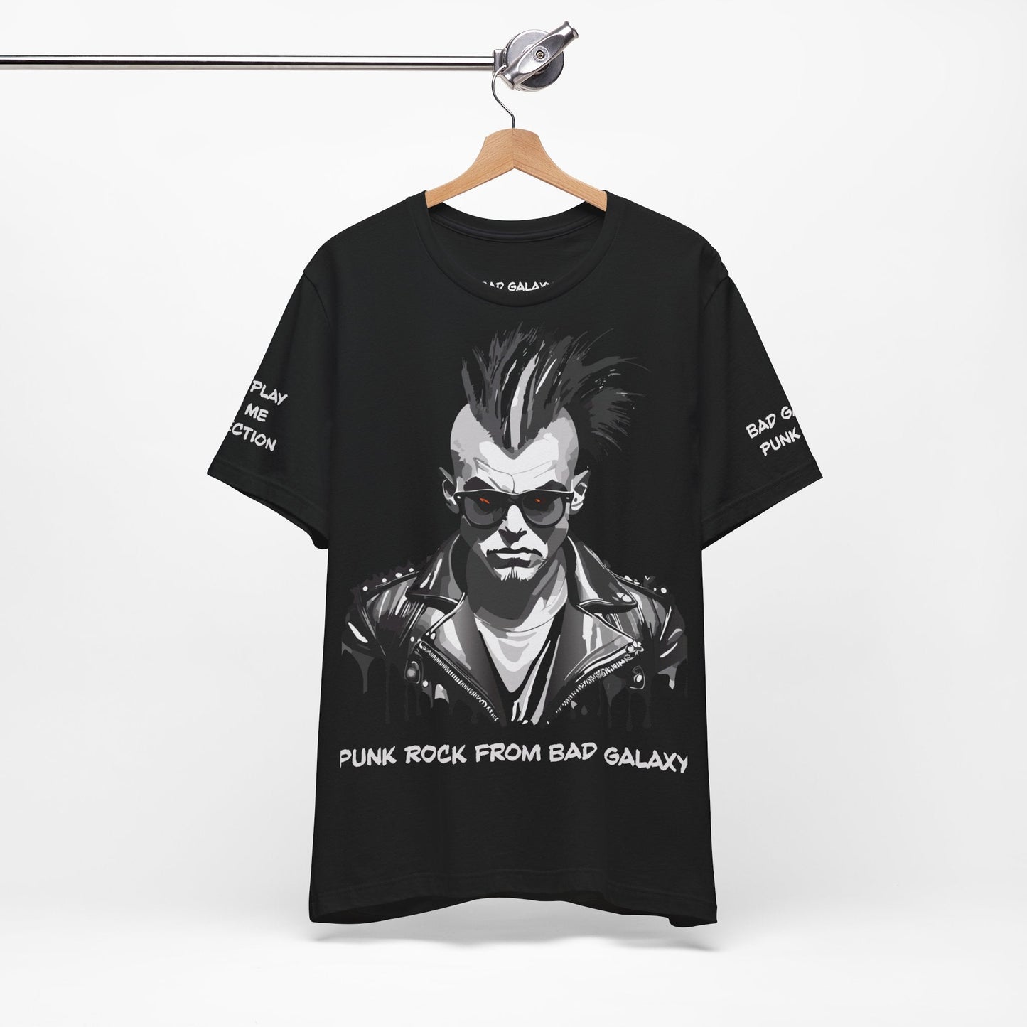 Punk Rock Tee Shirt From Bad Galaxy Made To Order 100 Percent Cotton Eco Friendly Inks