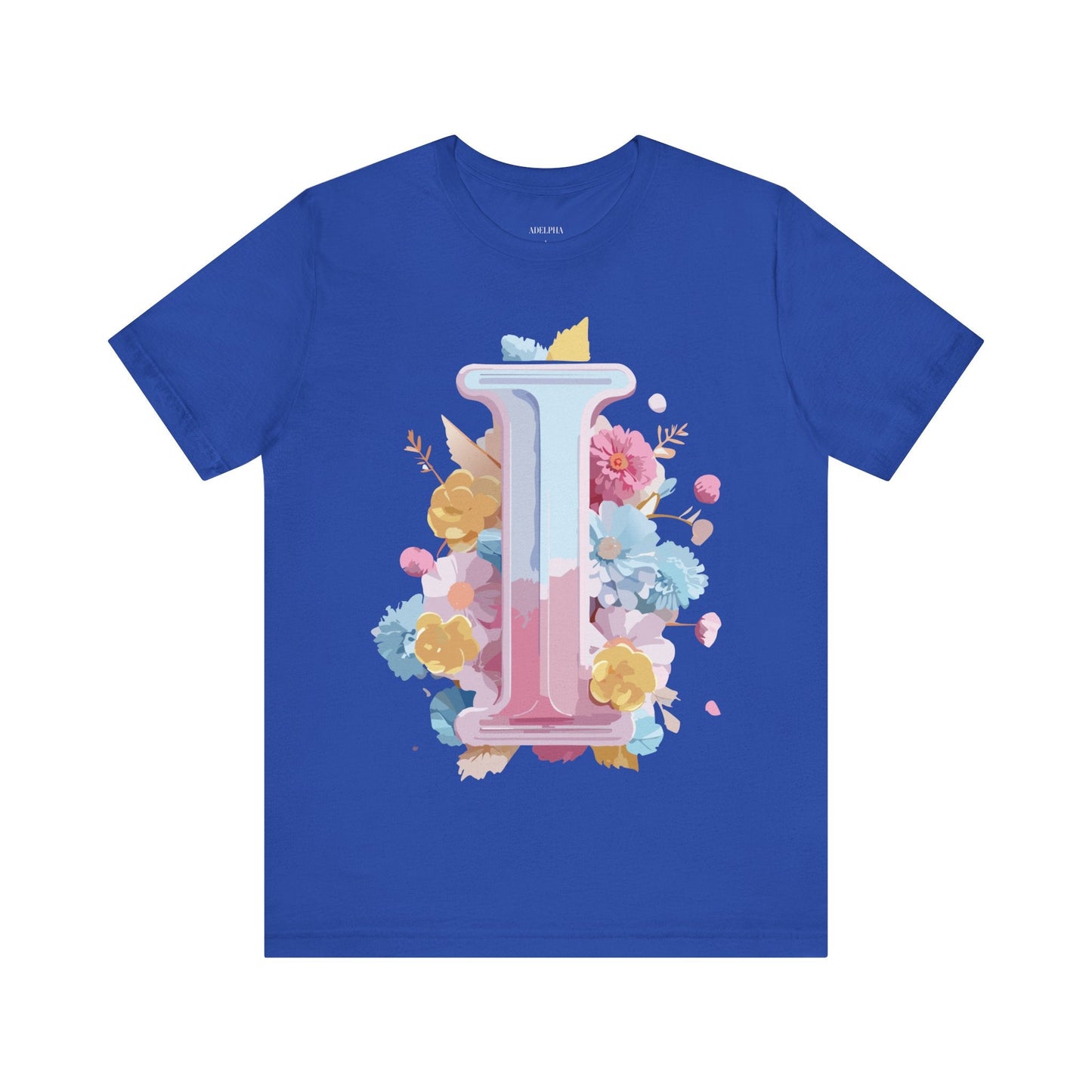 Letter I Shirt Unisex Graphic Tee Vintage Inspired Adelpha Art Design Short Sleeve