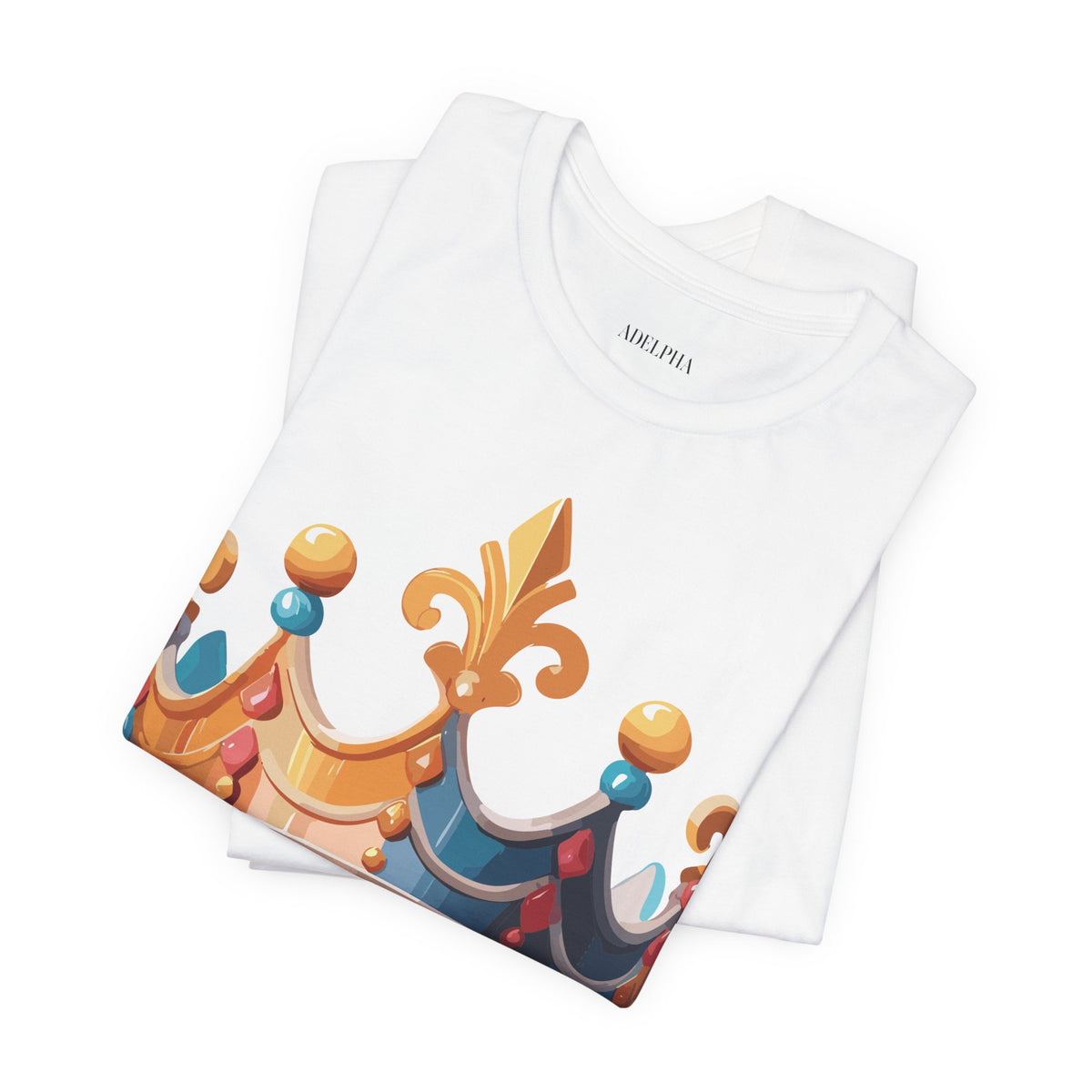 Crown Graphic Unisex Cotton Bella+Canvas Tee with Art Design m14