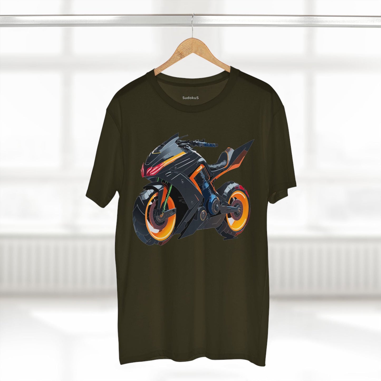 Moto Bike Graphic Unisex 100 Cotton Staple Tee 10