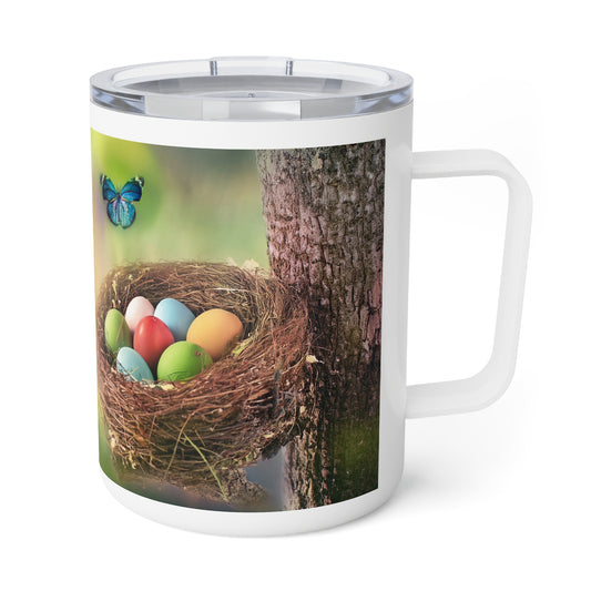 8 Art Design Insulated Coffee Mug Clear Lid 10oz Insulated Coffee Mug 10oz