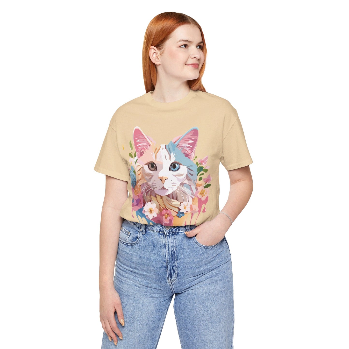 Cat Graphic Unisex 100 Cotton Vintage Design Tee 19