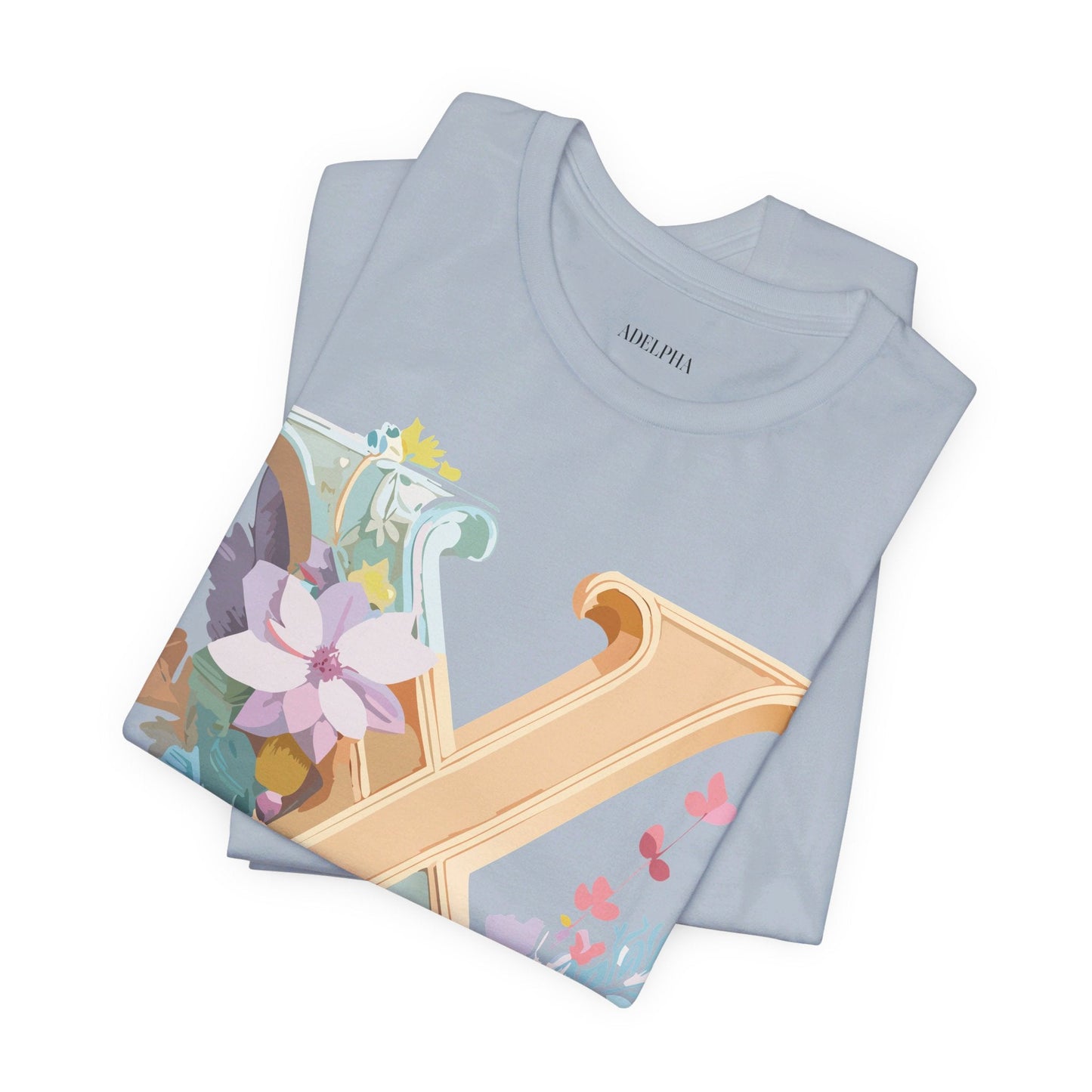 Letter X Unisex Graphic Tee Vintage Inspired Artwork Short Sleeve Edition