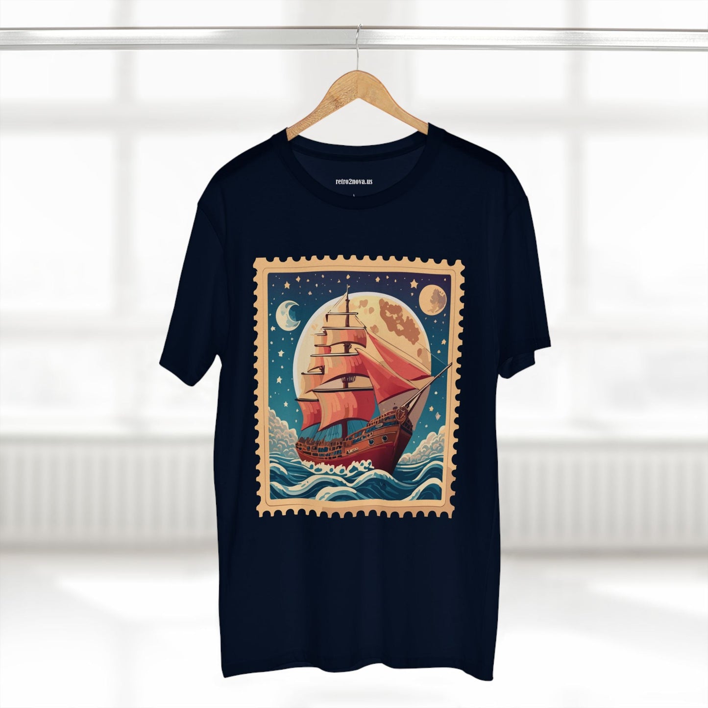 Postage Stamp Shirt Unisex Art Tee Premium Cotton Staple Retro2Nova Art Collection