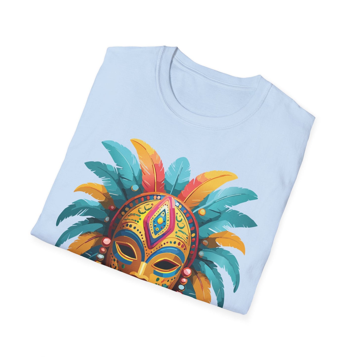 Unisex Mask Tee Shirt Masquerade Design Softstyle Gildan 64000 Comfortable Cotton Tee