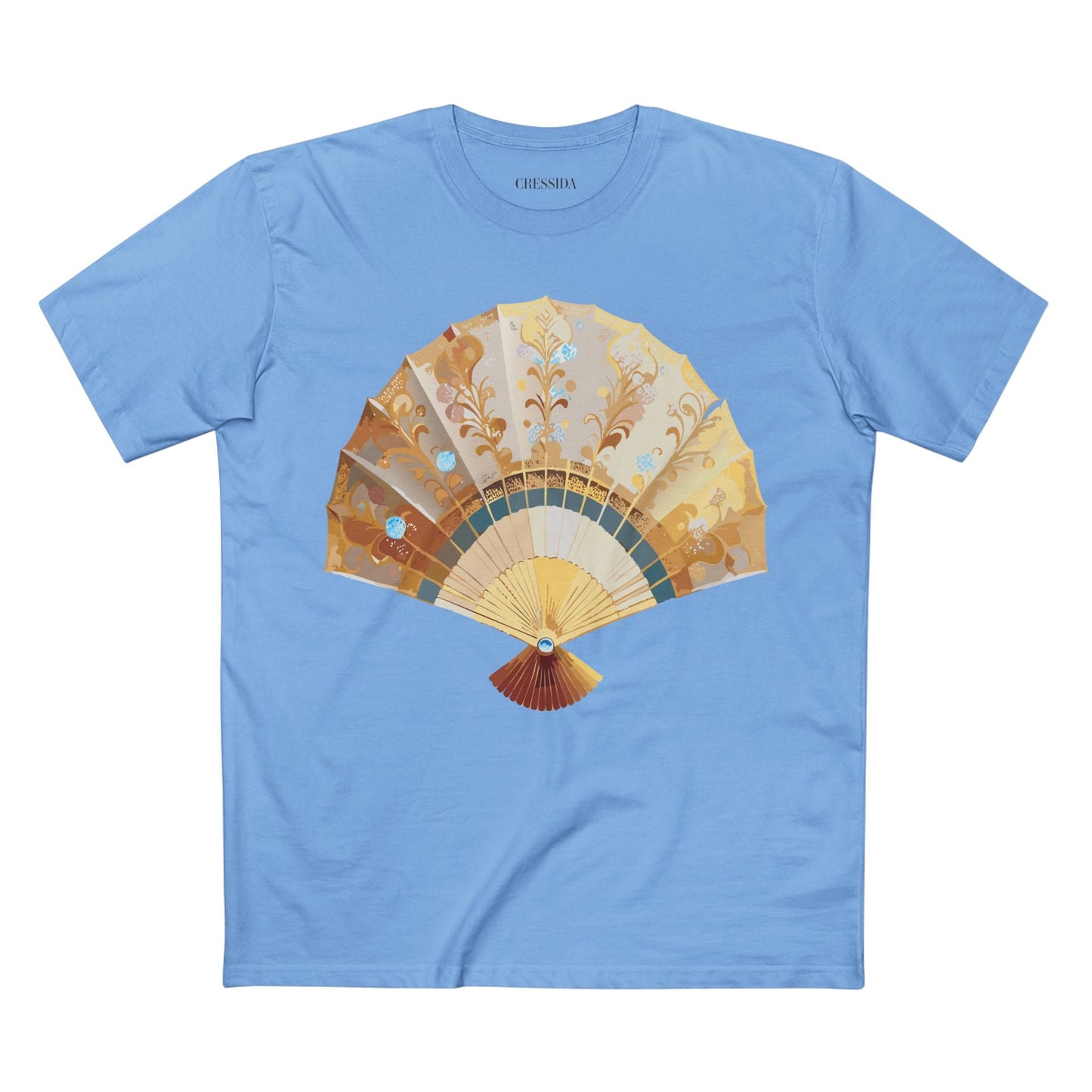 Antique Fan Graphic Design T-Shirt Unisex 100 Cotton Floral Carnival Artwork Tee 21