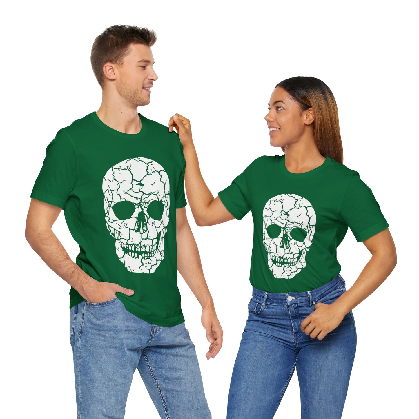 Unisex Cotton Tee Shirt with Skull