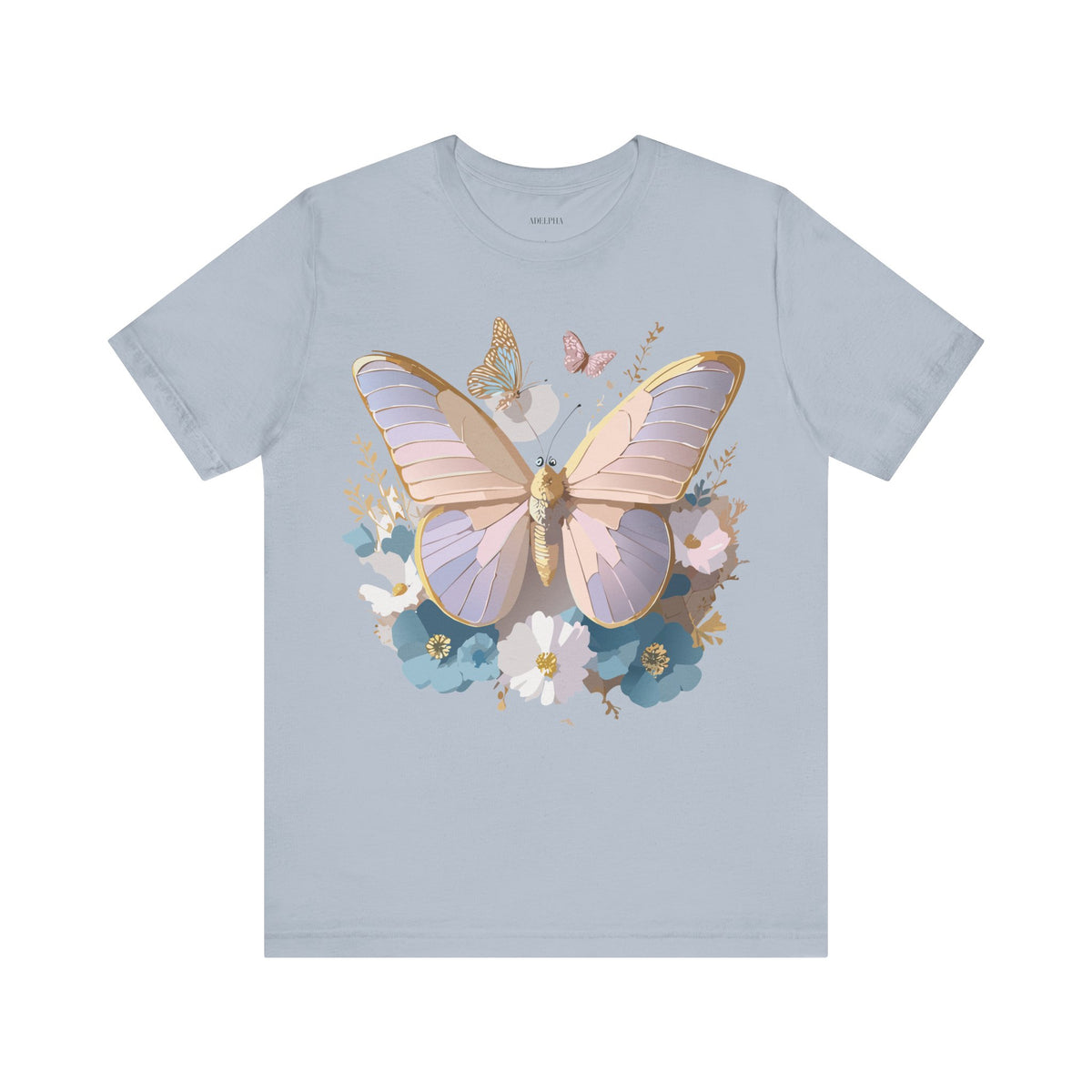 Butterfly Graphic Unisex Cotton Bella+Canvas Tee with Art Design n29