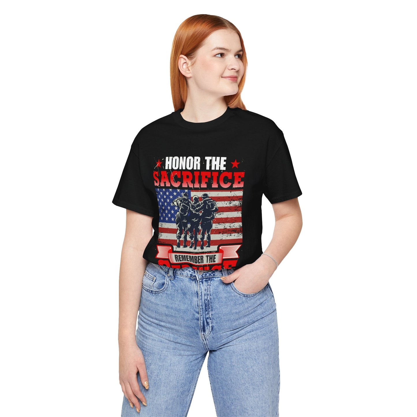 American Flag Graphic Unisex Cotton T-Shirt v24