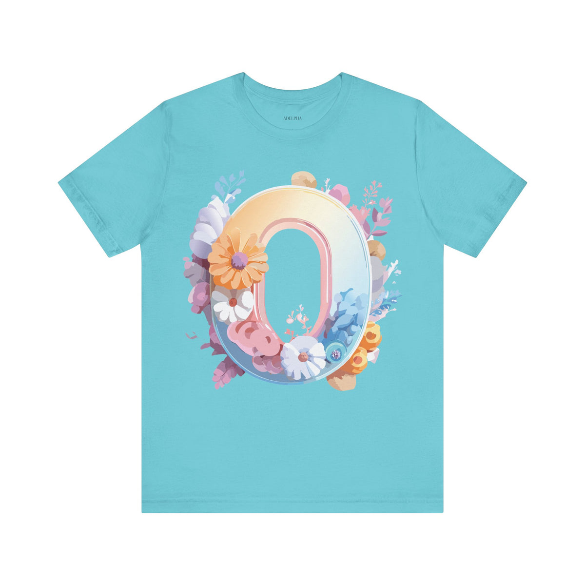Letter O Graphic Unisex Cotton Bella+Canvas Tee with Art Letter Design