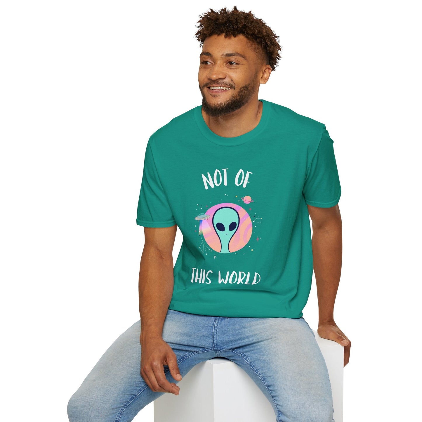 Alien Graphic TShirt  Not Of This World Cute Pastel UFO Tee