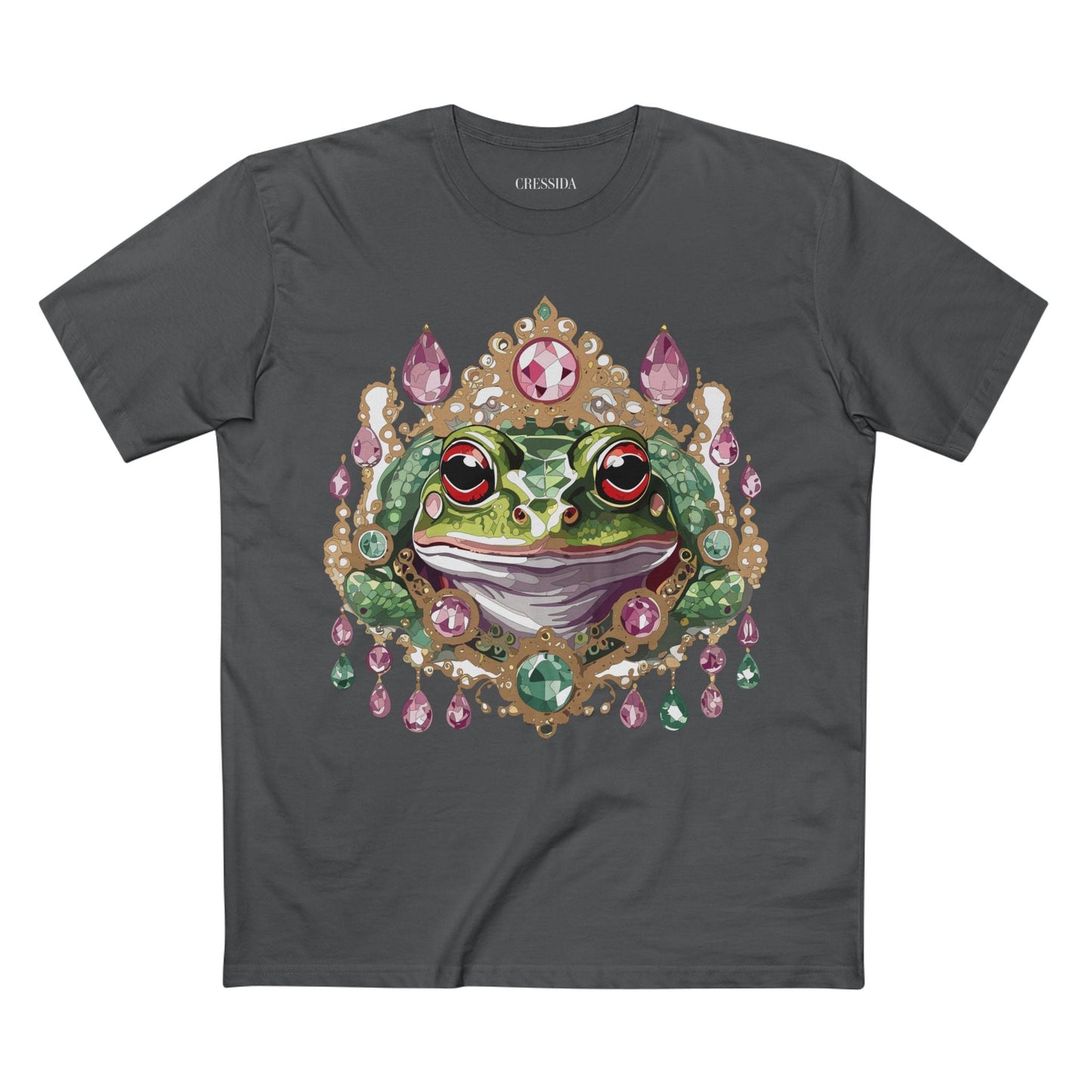 Frog Graphic Unisex 100 Cotton Tee With Unique Animal Golden Medallion Art Design 26