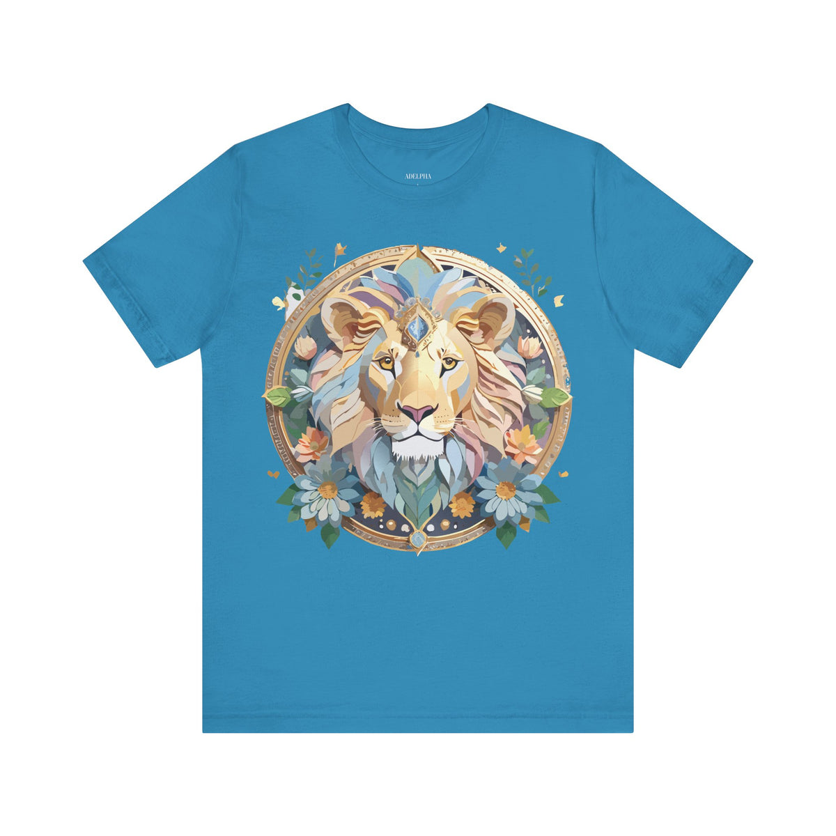 Medallion Graphic Unisex Cotton Bella+Canvas Tee with Floral Art Design m63
