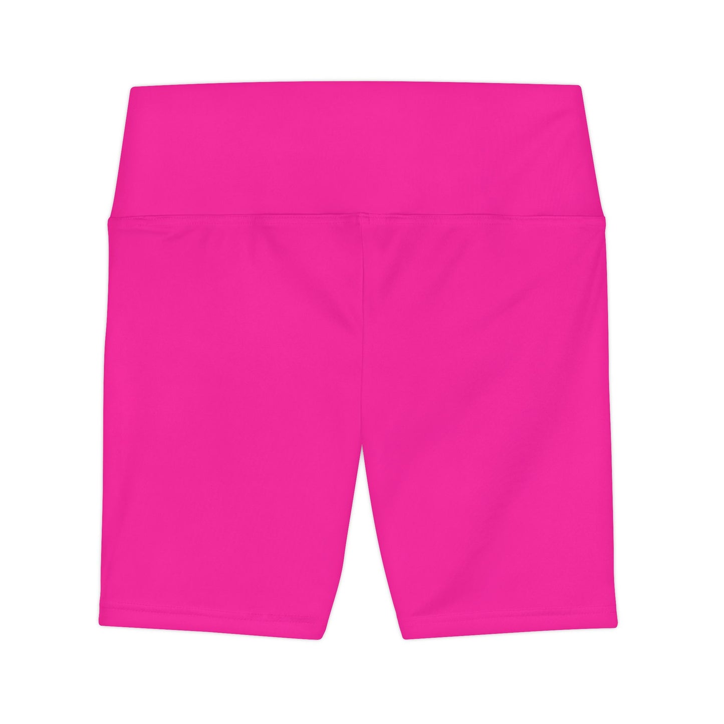 Brilliant Rose Women's Hot Pink Workout Bike Shorts - High-Waist Activewear