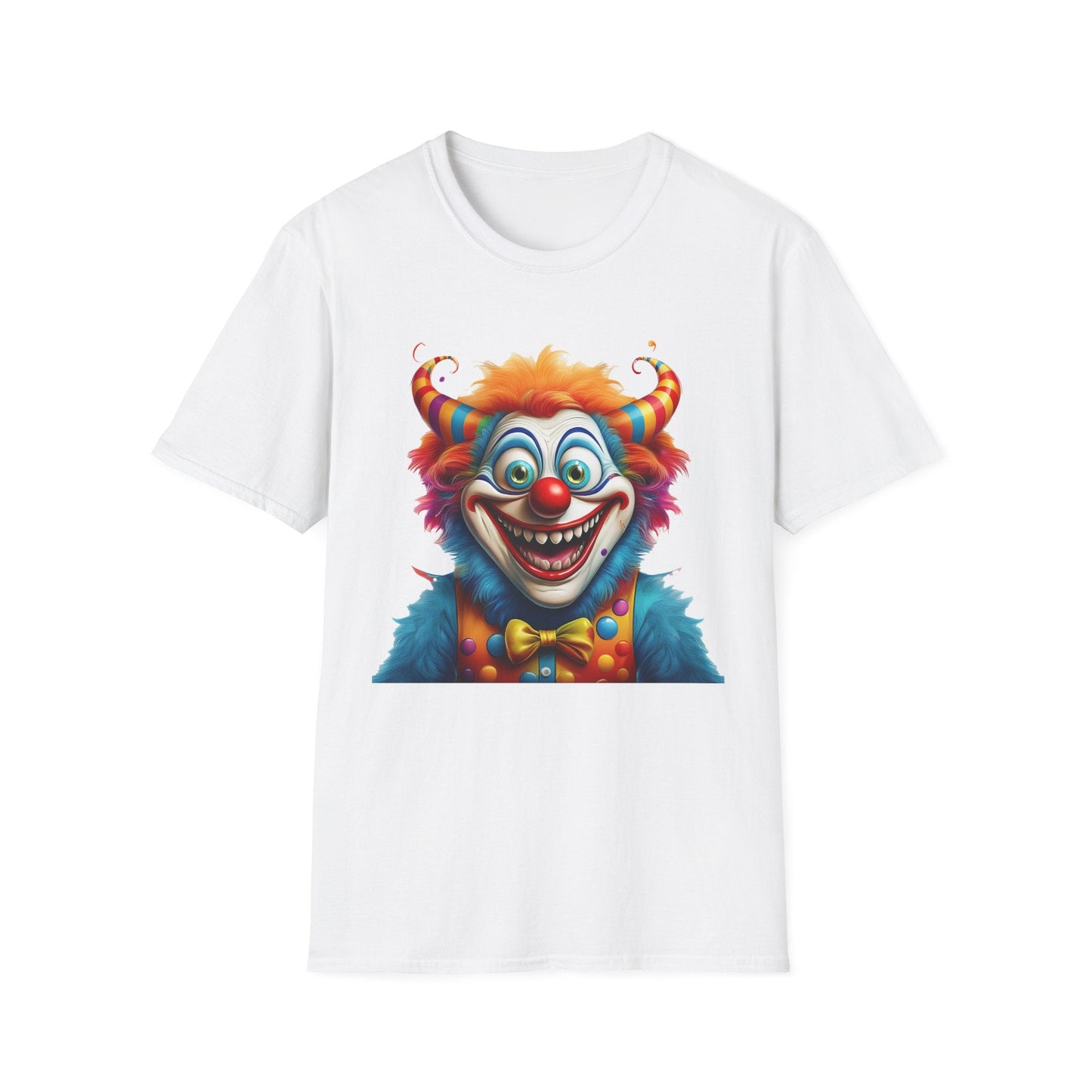 Unisex Clown Shirt Circus Tee Funny Man Shirt Scary Man Shirt Gildan Softstyle 64000