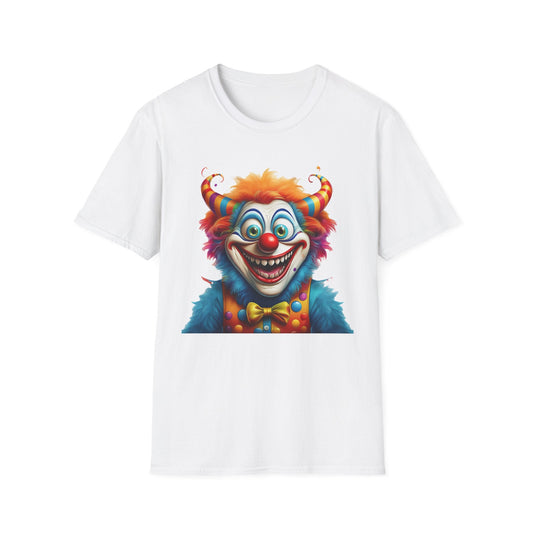 Unisex Clown Shirt Circus Tee Funny Man Shirt Scary Man Shirt Gildan Softstyle 64000