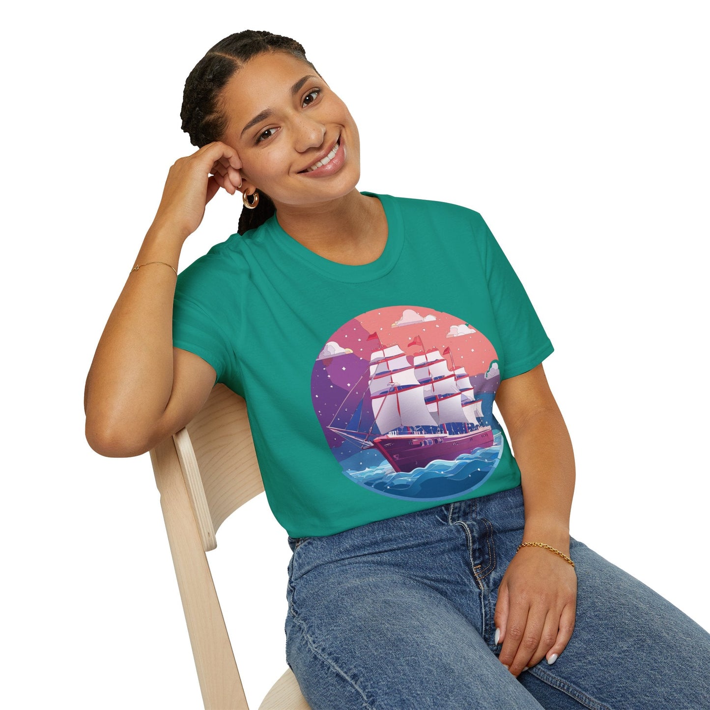 Unisex Gildan Softstyle 64000 T Shirt Ship Frigate Vessel Tee For Maritime Enthusiasts