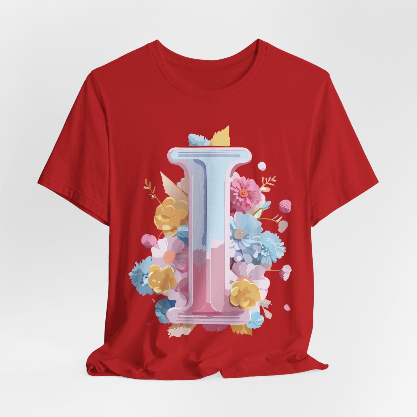 Letter I Shirt Unisex Graphic Tee Vintage Inspired Adelpha Art Design Short Sleeve