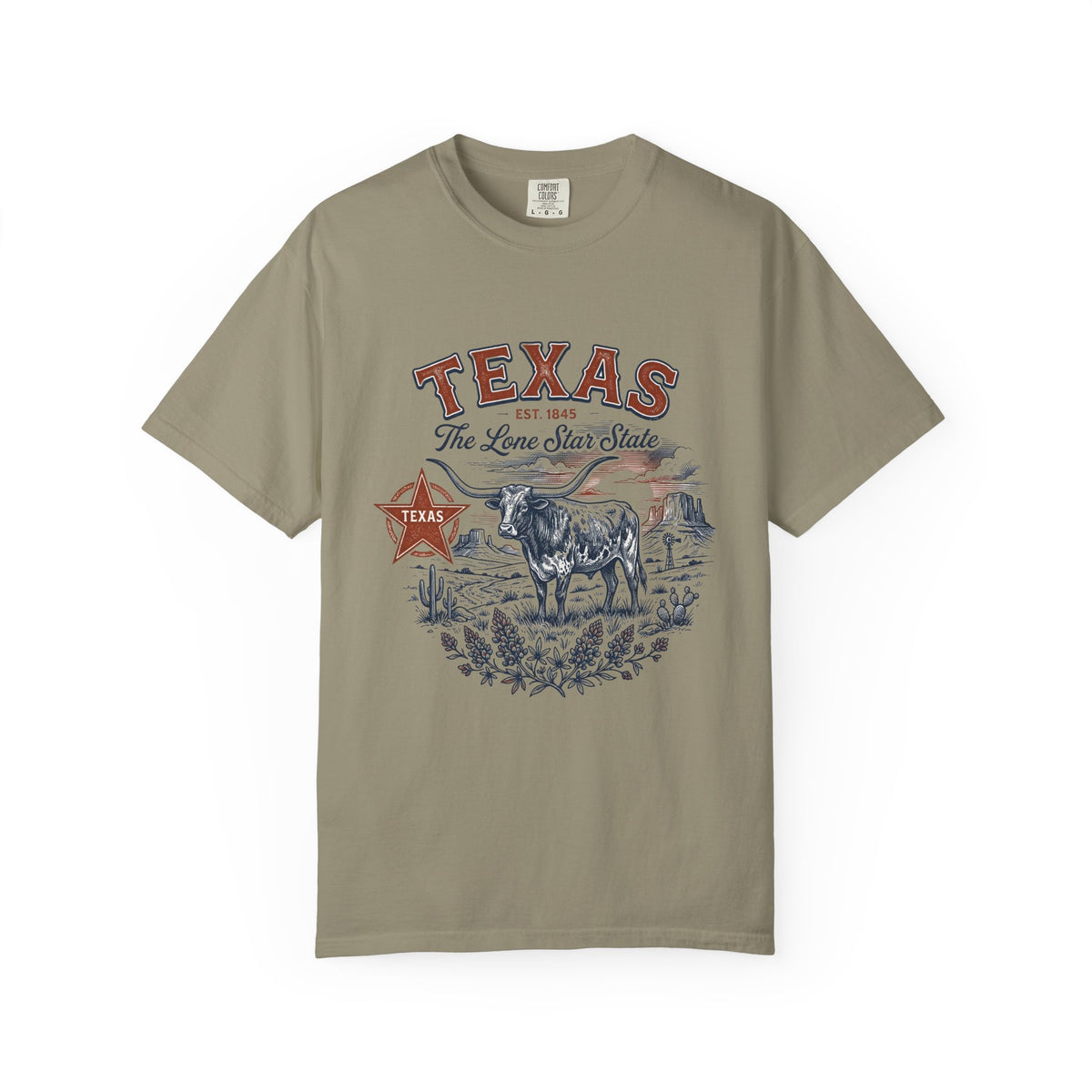 Texas State Vintage Travel Tourist Graphic Tee Unisex 100 Cotton Comfort Colors T-Shirt