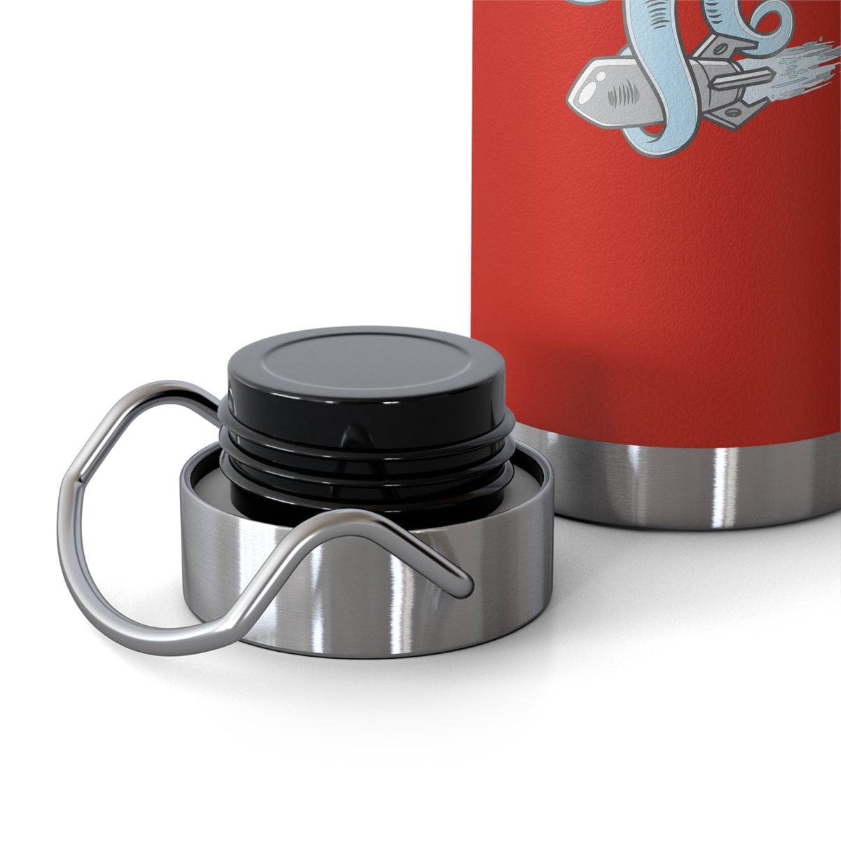 22oz Copper Insulated Water Bottle with Cartoon Design - CV74