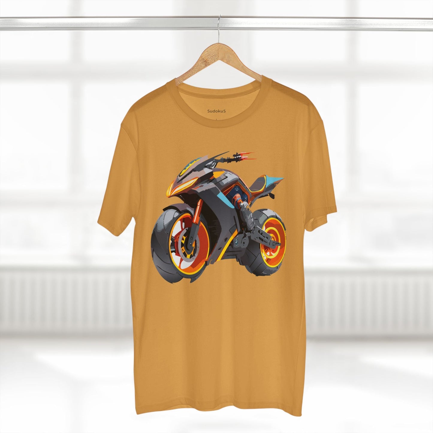 Moto Bike Graphic Unisex 100 Cotton Staple Tee 11
