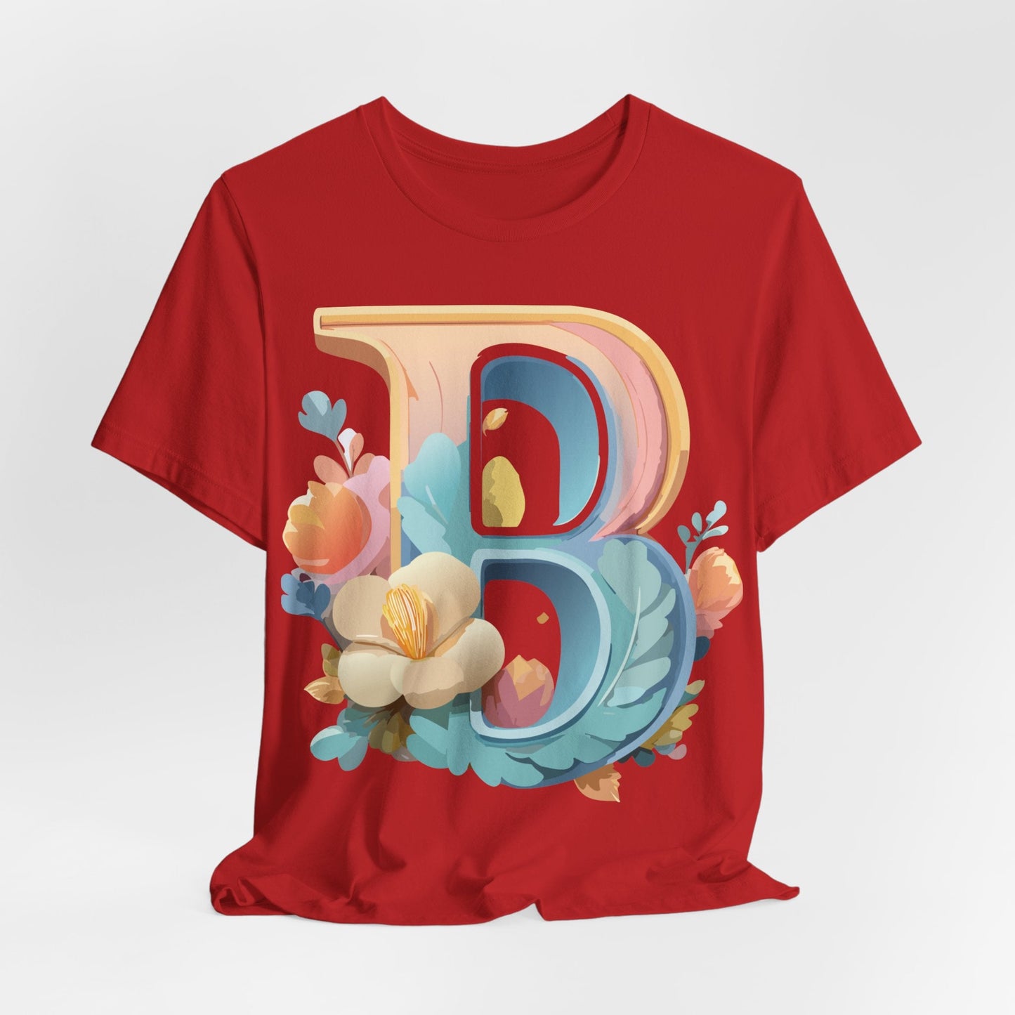 Letter B Graphic Tee Unisex Jersey Short Sleeve With Vintage Inspired Artwork By Adelpha