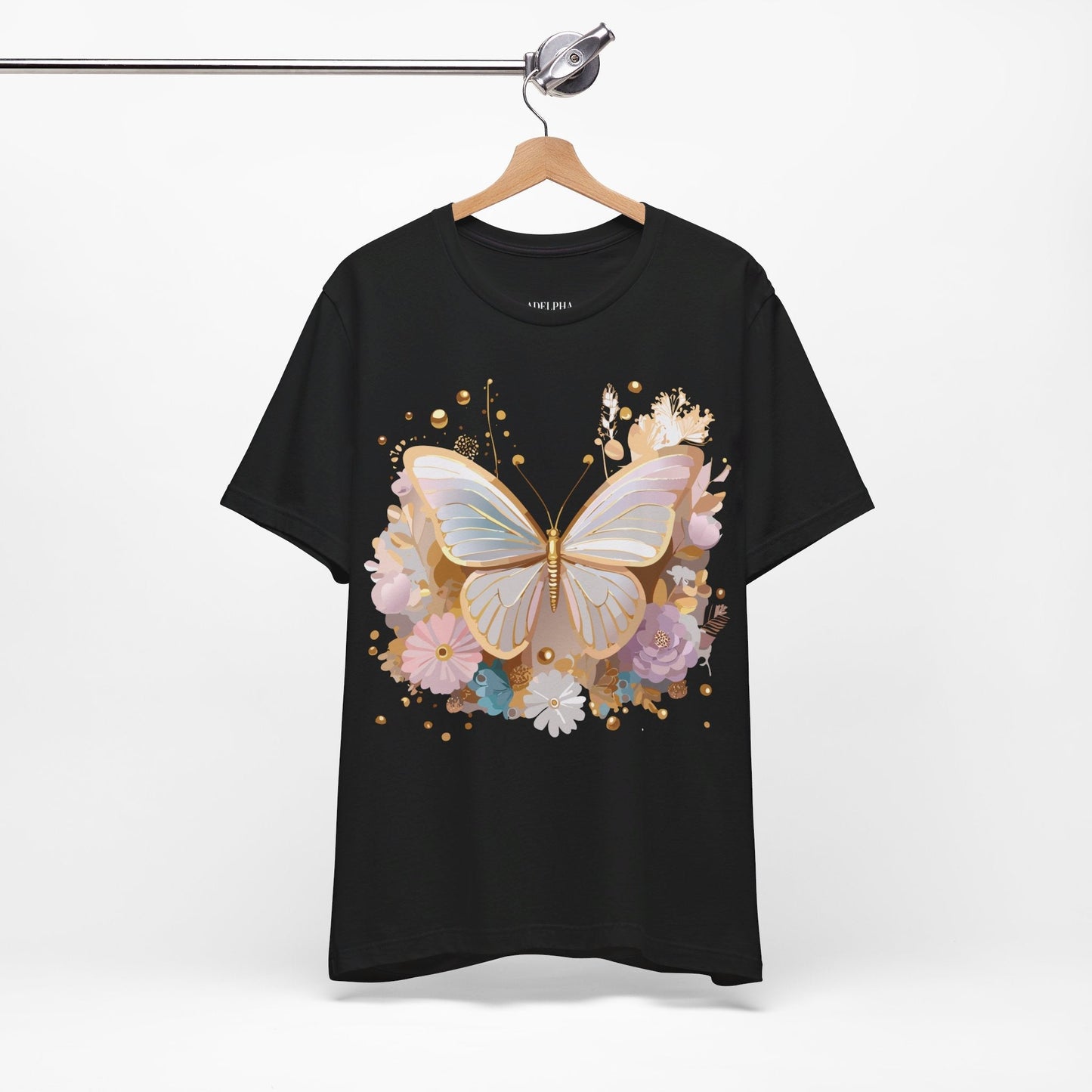 Unisex Graphic Tee With Adelpha Artwork Vintage Butterfly Inspired Art Design Tee