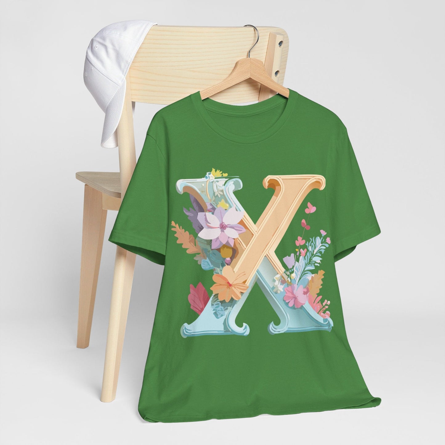 Letter X Shirt Graphic Tee Unisex Vintage Inspired Artwork By Adelpha Premium Comfort