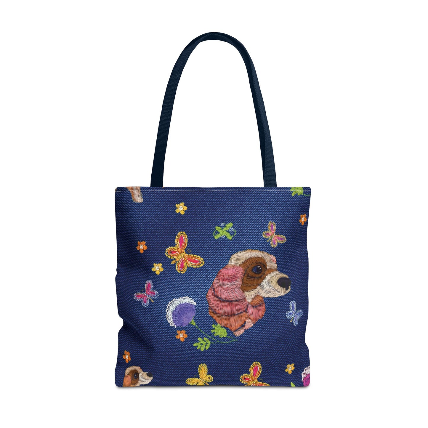 Denim Fabric Imitation Print Unisex Canvas Bag Poly Spun 3 Sizes Tote Bag 191-5