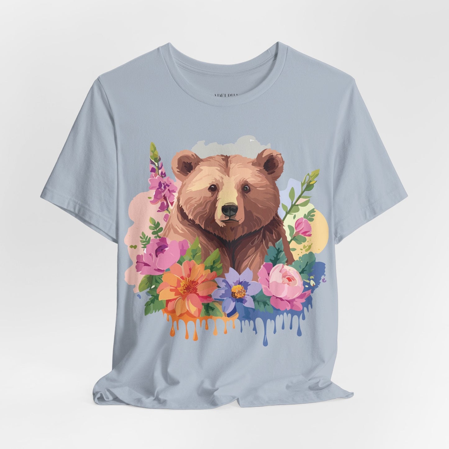 Bear Graphic Unisex 100 Cotton Short Sleeve Art Design Vintage T-Shirt 1
