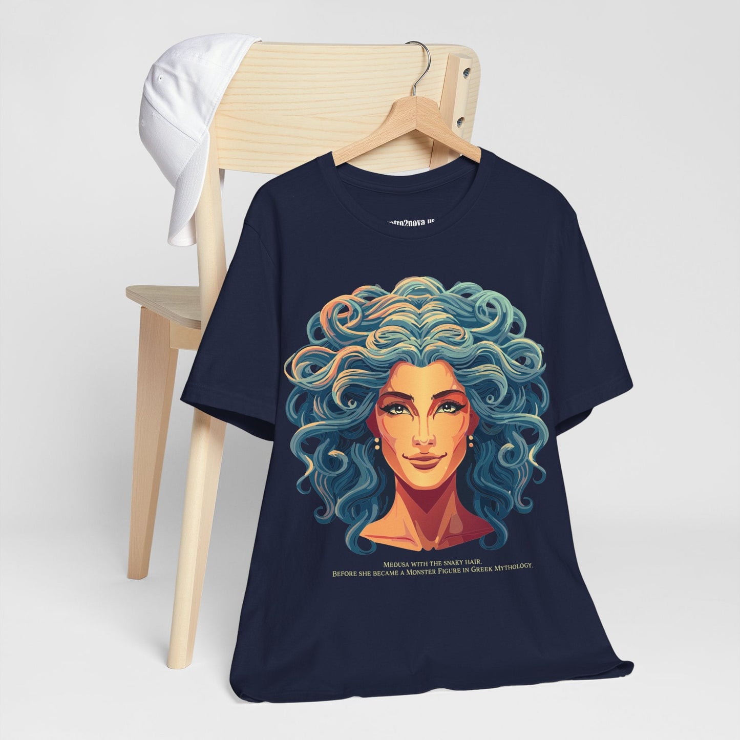 Medusa Goddess Shirt Unisex Graphic Tee by Retro2Nova Vintage Style Cotton Short Sleeve