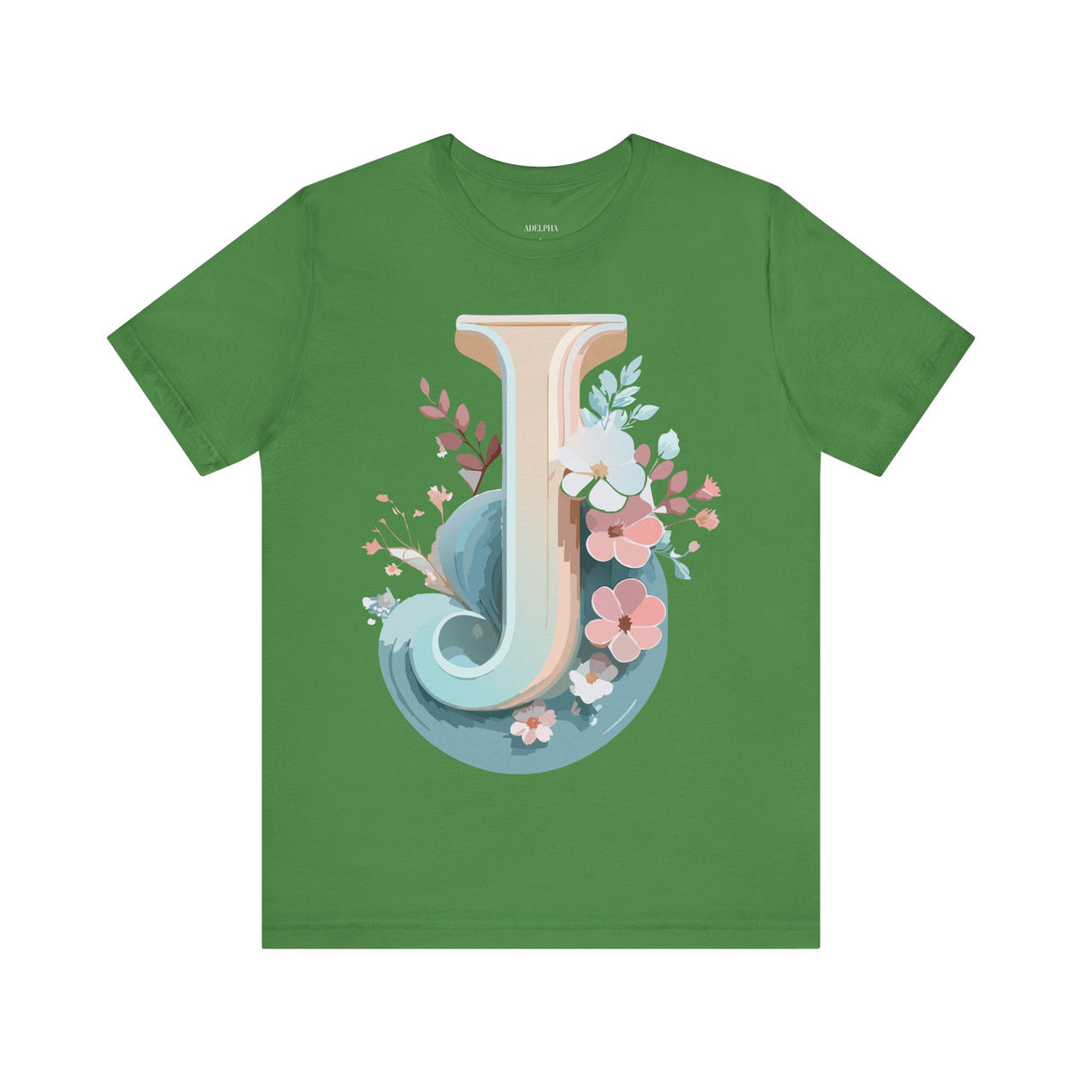 Letter J Graphic Unisex Cotton Bella+Canvas Tee with Art Letter Design