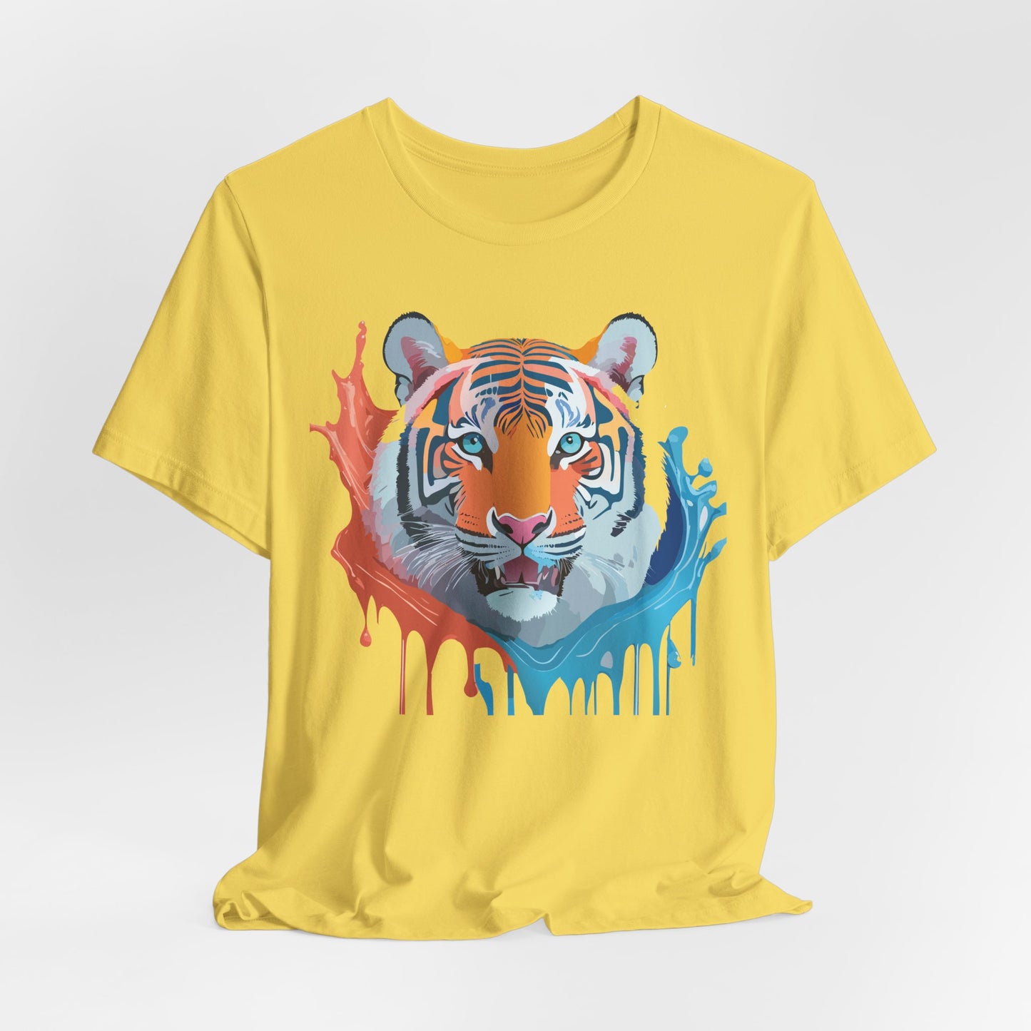 Unisex Tiger Tee, Animal Shirt, Tee Shirt with Tiger, Art T-Shirt, Animal Tees, Big Cat Shirt, Art Design T-Shirt 5