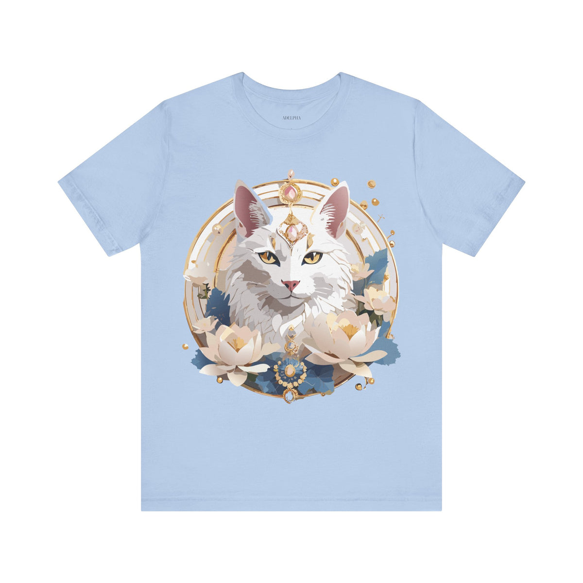 Medallion Graphic Unisex Cotton Bella+Canvas Tee with Floral Art Design m56