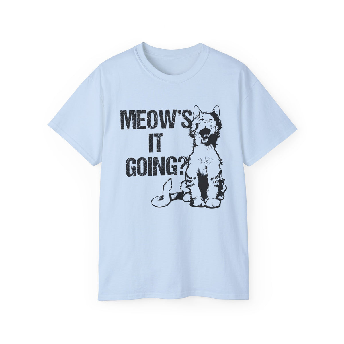 Meow's It Going? Cat Graphic Tee | Vintage Kitten Illustration