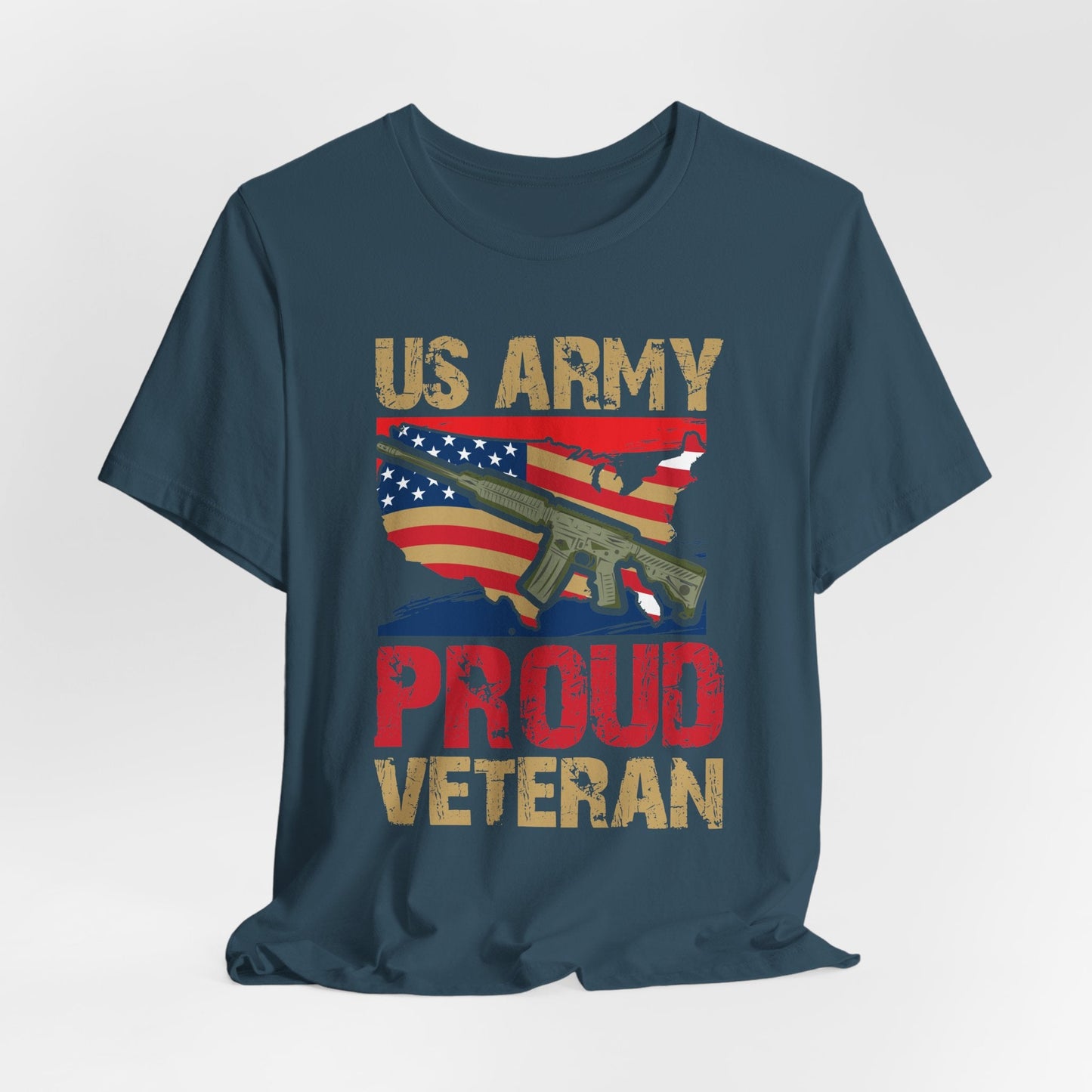Army Veteran Patriotic Graphic Design Unisex Cotton T-Shirt v17
