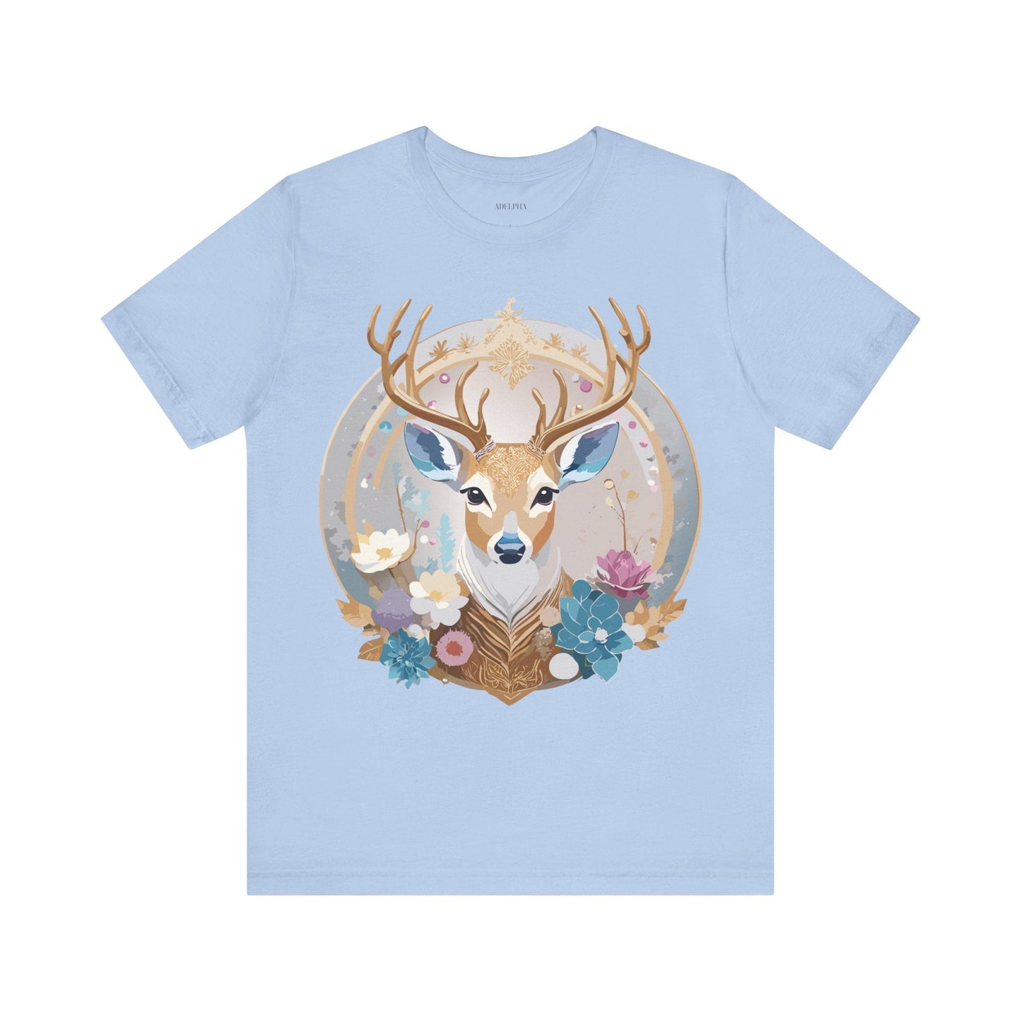 Adelpha Medallion Graphic Tee Unisex Short Sleeve Vintage Inspired Artwork Shirt